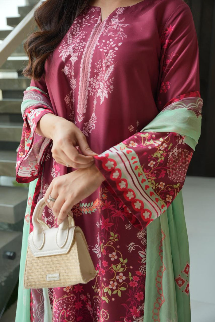 Gulab Rang Kurta Set With Dupatta