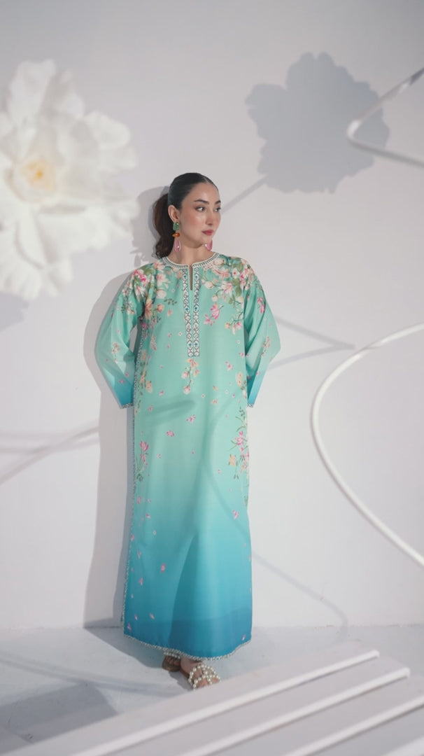 Sea Green Pearl Kurta Set