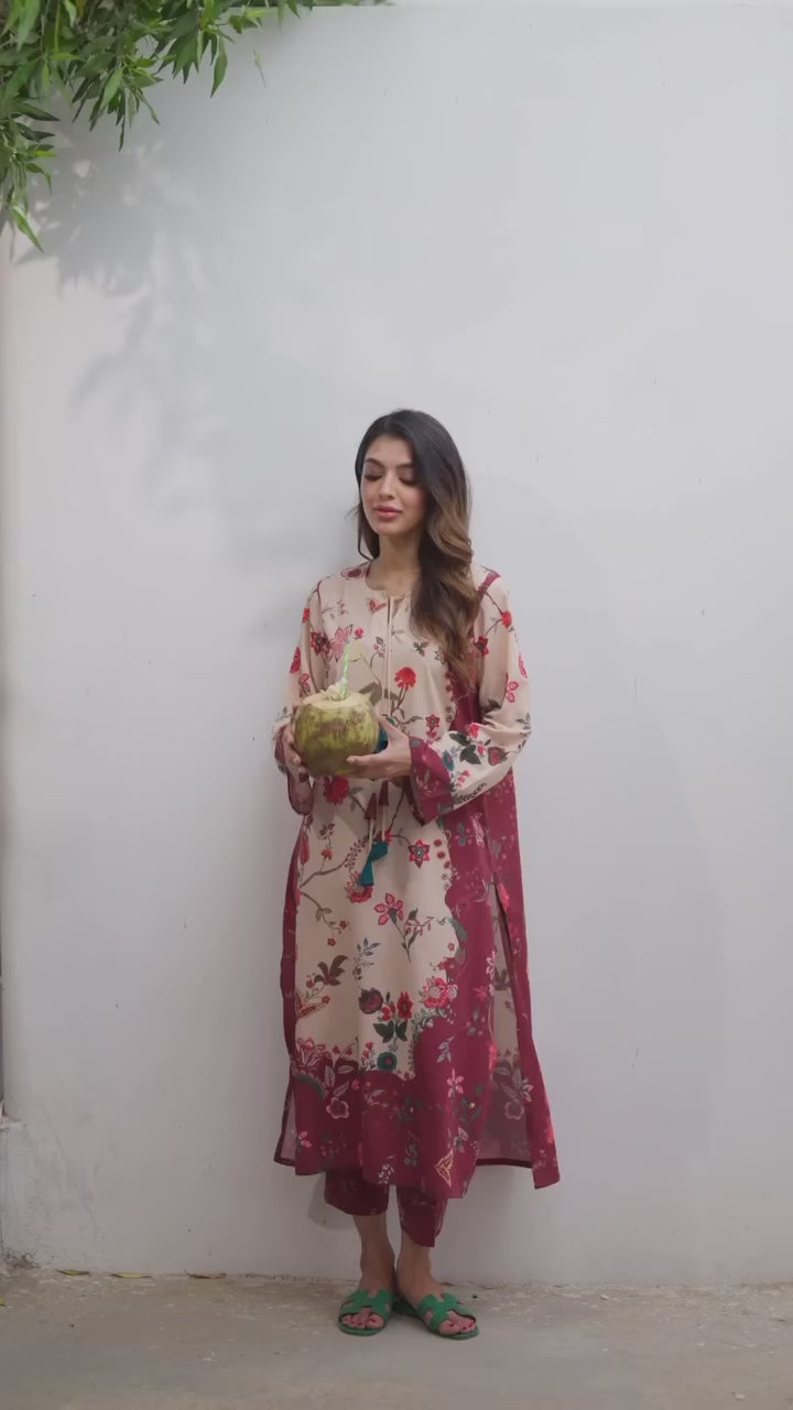 Amber Petals Kurta Set
