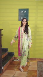 Pistachio Kurta Set With Dupatta