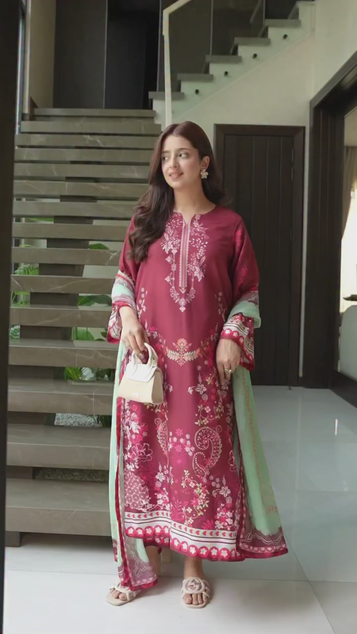 Gulab Rang Kurta Set With Dupatta