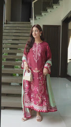 Gulab Rang Kurta Set With Dupatta