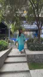 Sea Green Pearl Kurta Set