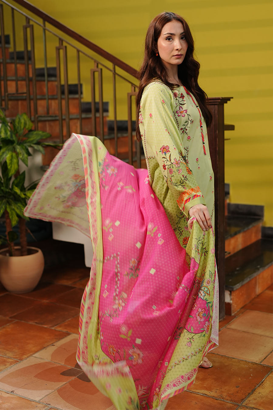 Pistachio Kurta Set With Dupatta