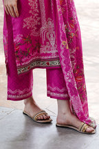 Fuchsia Kurta Set With Dupatta